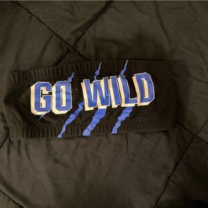 Black crop top with Blue 'Go Wild' UK DESIGN